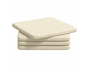 Lot de 4 coussins de siège, coussins décoratifs tissu en velours côtelé crème cf59981