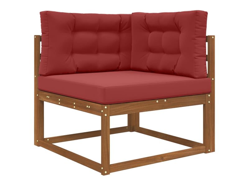 Coussin de canapé d'extérieur, coussin de chaise polyester bordeaux 80 x 80 cm cf54053 - Conforama C