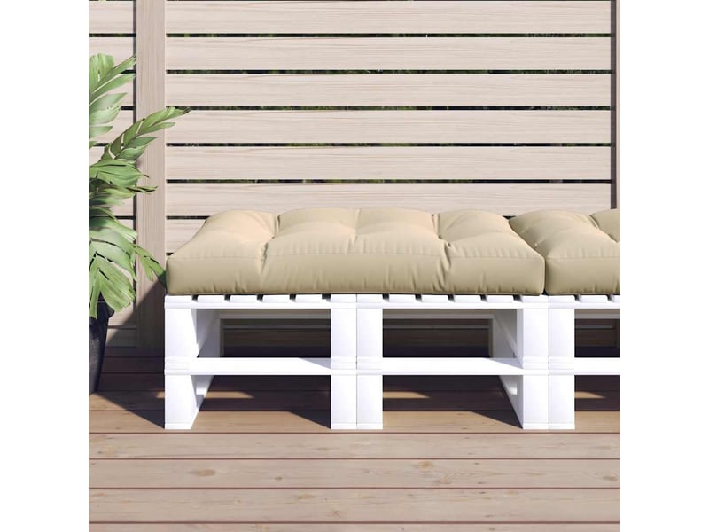 Coussin de palette, coussin de chaise, coussin de canapé beige 120x80x12 cm tissu cf55286 - Conforama B