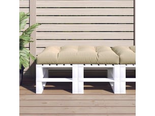 Coussin de palette, coussin de chaise, coussin de canapé beige 120x80x12 cm tissu cf55286