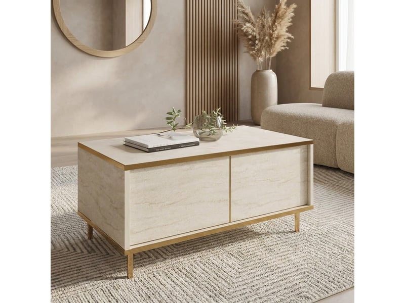 Table basse de salon avec rangement imaj - Conforama B
