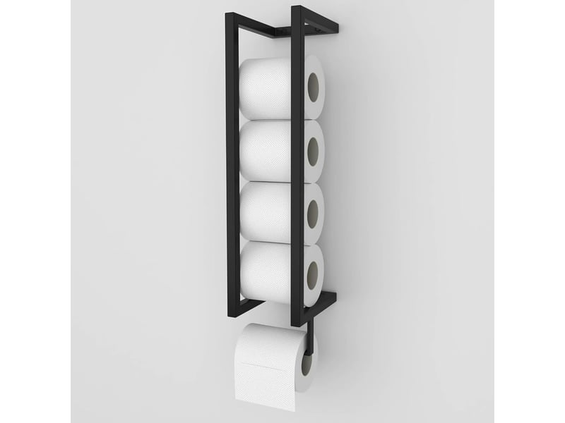 Porte-papier toilette, support de rangement pour papier toilette, porte-papier toilette mural en acier inoxydable - Conforama C