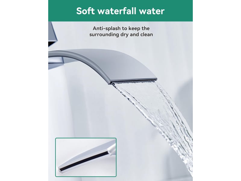  Robinet salle de bain cascade mitigeur de lavabo en laiton robinet à deux voies chromé design moderne PPL000876TBY - Conforama D