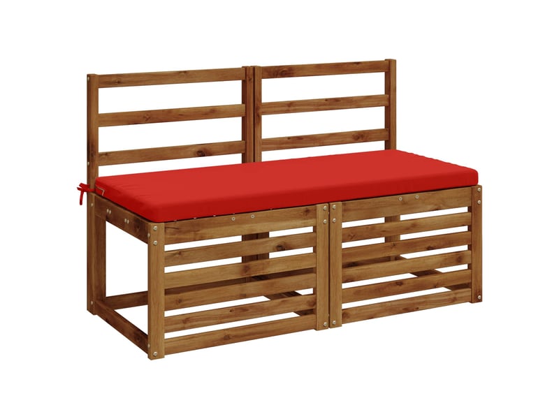  Lot de 2 coussins de banc, coussins d'assise soest 100 % polyester rouge cf57370  - Conforama C