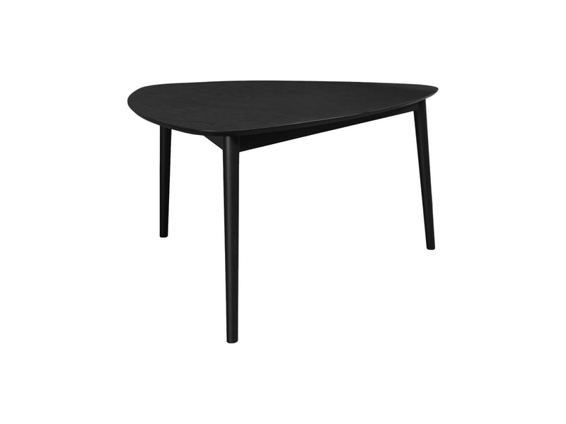  Table à manger triangulaire bois d'hévéa placage chêne 6 places noir - ninon  - Conforama A