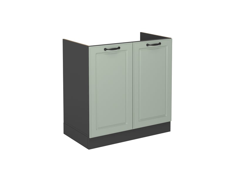  Vicco meuble bas sous-évier, mint campagneanthracite, 80cm sans plan de travail  - Conforama A