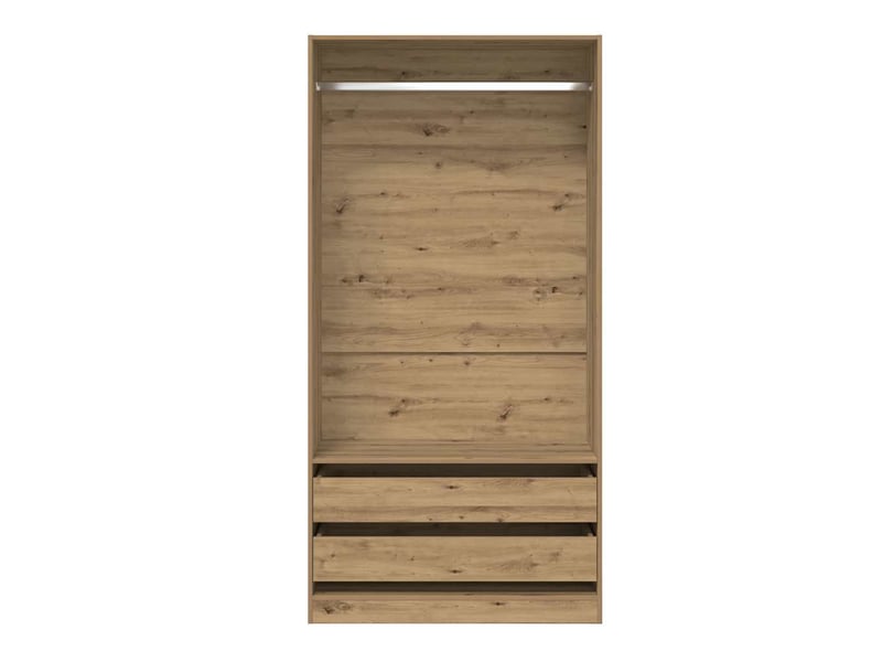  Garde-robe, armoire de rangement chêne artisanal 100x50x200 cm bois d'ingénierie shl12522  - Conforama D