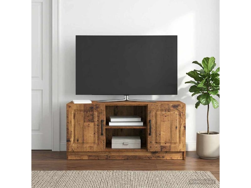  Meuble tv - banc tv - meuble de rangement bois ancien 102 x 34,5 x 47 cm bois d'ingénierie  - Conforama B
