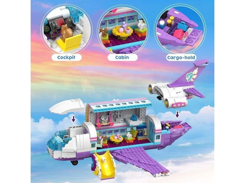  Jeu de construction 3 en 1 808 pieces avion bateau camping car violet 151498_AAAPV99185_6_DROPFR - Conforama D