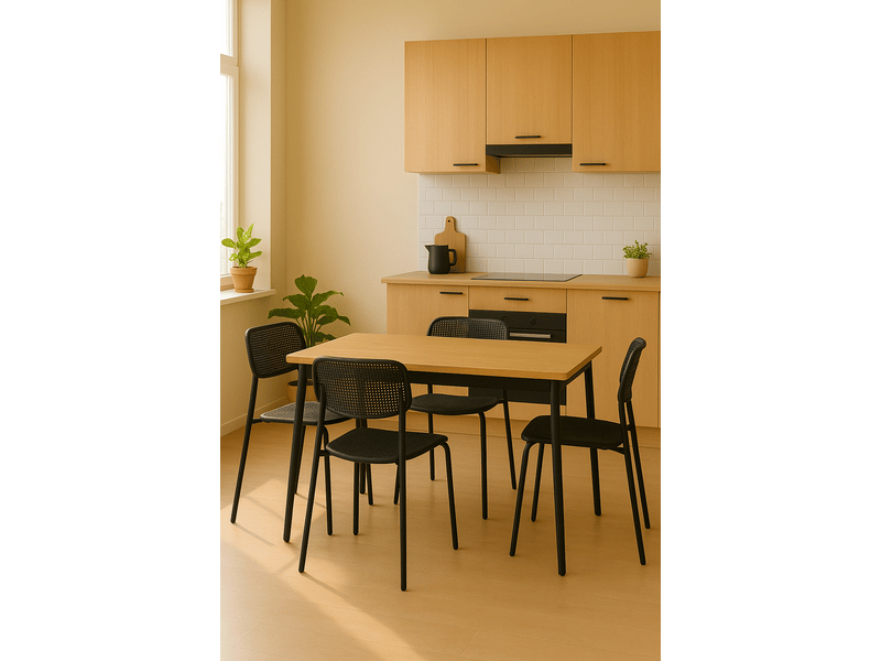  Lot de 4 chaises de cuisine empilables aza noires 482-AZA-NOIR - Conforama B
