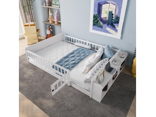 Sommier cadre à lattes 140x190 cm BEAUNIV   vendu sans sommier ni matelas
