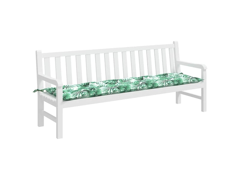  Coussin de banc de jardin, coussin d'assise à motif de feuilles 200 x 50 x 7 cm tissu oxford cf52631  - Conforama C