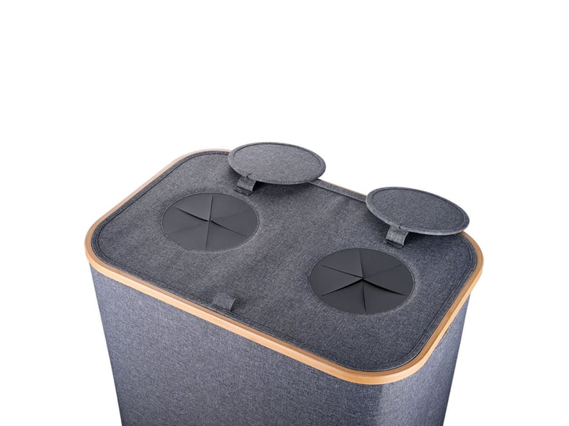  Conteneur de collecte pour bouteilles design moderne appartement 68,5 x 57 x 37 cm pratique en tissu oxford gris 13_0017944  - Conforama A