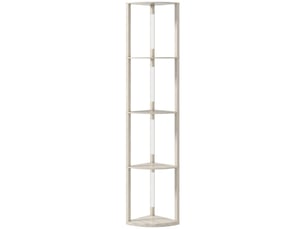 Lampadaire led avec étagère d'angle, 4 niveaux, dimmable, chêne, 41 x 30 x 164 cm, lumière blanc chaud