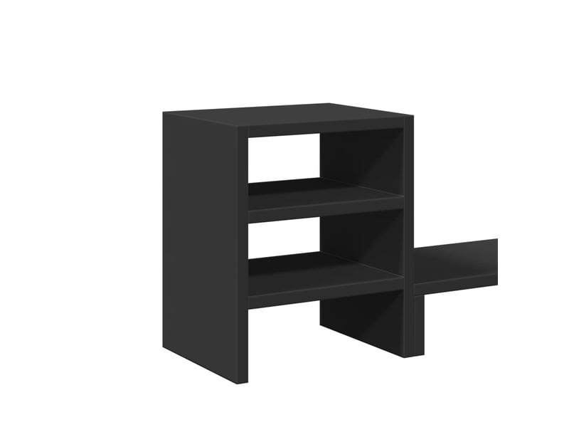  Support de moniteur table meuble bureau et organisateur de bureau bois d'ingénierie noir 02_0044954  - Conforama E