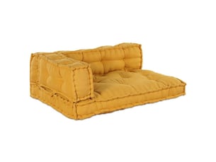 Coussin de canapé sur palette, coussin de chaise 3 pc tissu jaune 120 x 80 x 38 cm cf54211