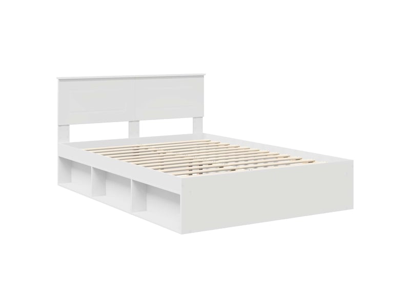  Lit double- lit adulte -  cadre de lit blanc 140 x 200 cm bois d'ingénierie  - Conforama C