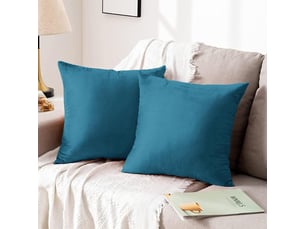 Housses de coussin 45 x 45 cm lot de 2 taie d'oreiller carré doux et moderne coussins en velours décoratif canapé super lisse doux confortable taie d'oreil, vert