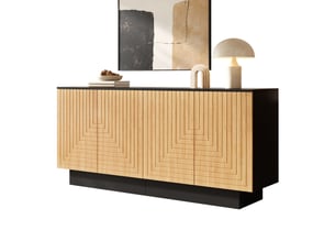 Buffet 4 porte(s)  0 tiroir(s)   - 160 cm coloris naturel 