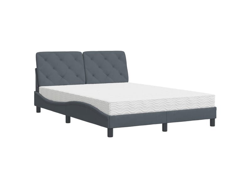  Lit avec matelas gris foncé 120x200 cm velours  - Conforama B