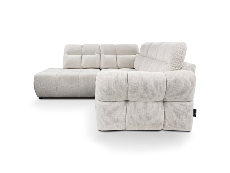 Canapé d'angle beige fixe 4 places - Conforama E