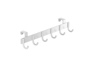 Crochet de porte en acier inoxydable, blanc, économie d'espace - coloris : blanc