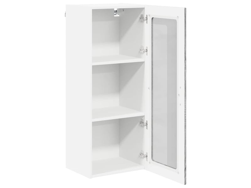  Meuble mural de cuisine, cabinet en verre mural sonoma gris 40x31x100cm  - Conforama E