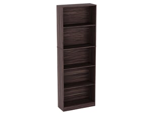 Bibliotheque coloris bois foncé 5 étagère(s) VIDA DESIGNS 333625 - 24 cm x 175 cm