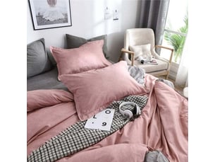Housse de couette 2 personnes 220x240cm en microfibre tissu anti-rides, fermeture à glissière cachée lavable en machine à moins de 30°c