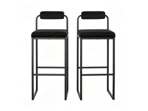 tabouret de bar  <strong>HAUSS SPOLE</strong>  - noir hauteur d'assise 75 cm vendu Par paire