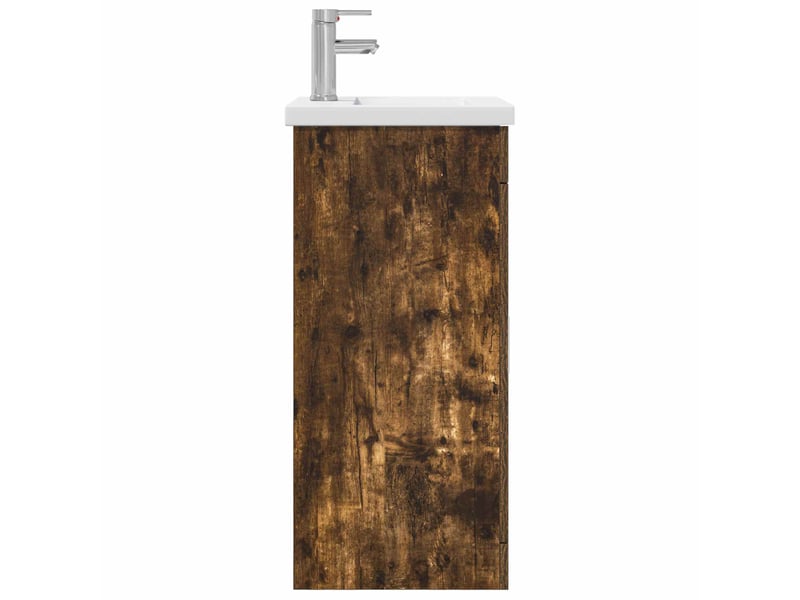 Meuble de salle de bain avec évier chêne fumé 42x40x84.5 cm shl809 - Conforama E