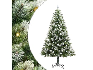 Sapin de noël - arbre de noël artificiel avec neige artificielle 300 led