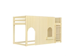 Lit mezzanine 90x200 cm SOGEU coloris naturel