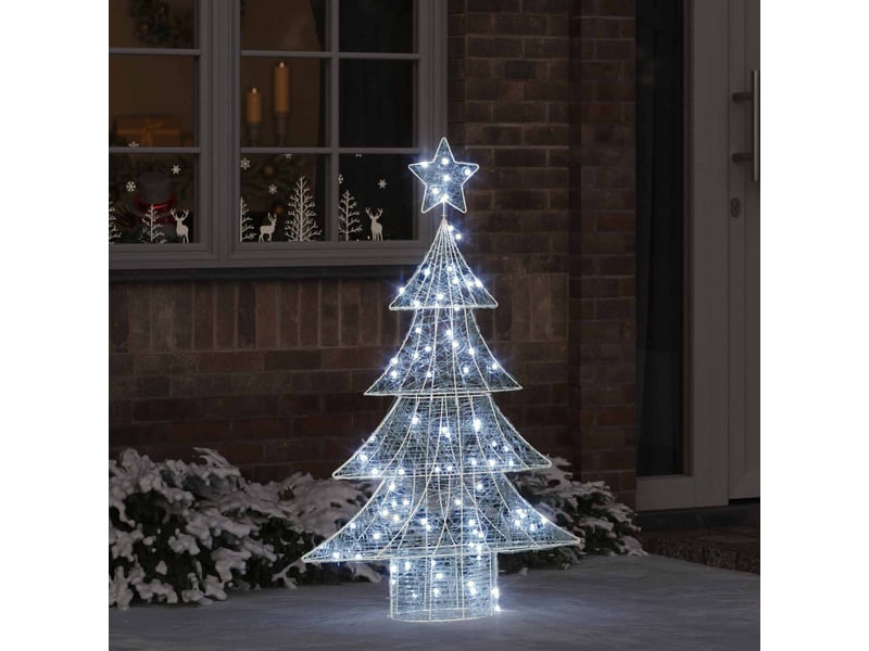 Sapin de noël, arbre de noël 100 led blanc froid 120 cm acrylique cf60935  - Conforama B
