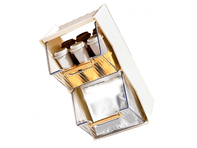 Organisateur de sachets de thé, amovible, coulissant, anti-poussière, 2 couches, transparent, gain de place, support pour sachets de thé, organiseur - Conforama D