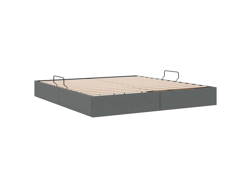 Lit double- lit adulte - cadre de lit ottoman gris foncé 180 x 200 cm tissu - Conforama D