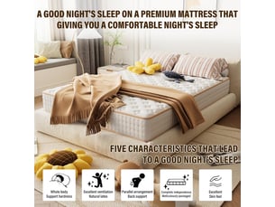 Ensemble matelas et sommier 140x190 cm Mousse haute résilience soutien Medium épaisseur 18 cm