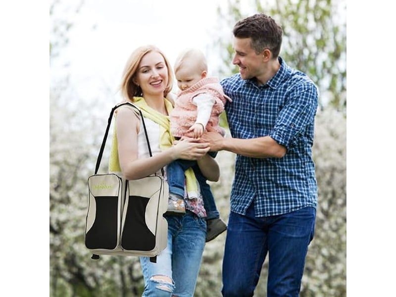 Sac à langer 3 en 1 avec matelas et sangles pour poussette – beige, portable bébé - Conforama E