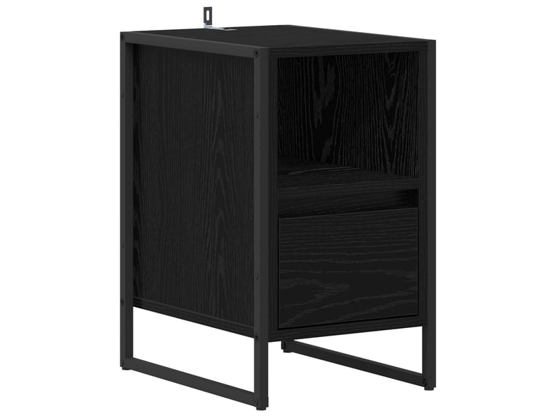  Table de chevet - cabinet de chevet - table de nuit chêne noir 39,5 x 30 x 50 cm bois d'ingénierie  - Conforama A