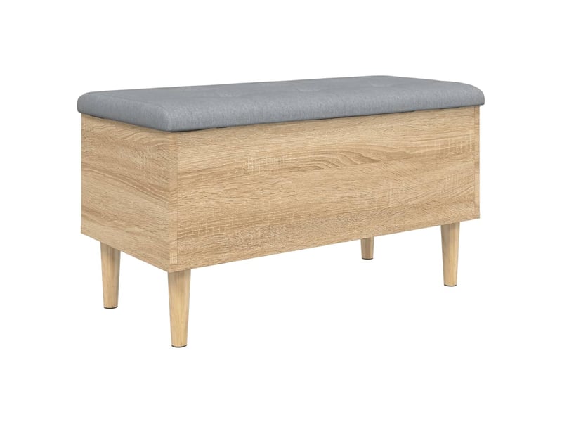  Banc chambre, banc de rangement chêne sonoma 82x42x46 cm bois d'ingénierie  - Conforama A