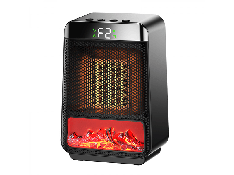Chauffage d'appoint portable d'intérieur - chauffage rapide ptc - avec lumière - pour chambres, bureaux et camping, 1000 w, noir XLH-ZLS-005266ZLS - Conforama A