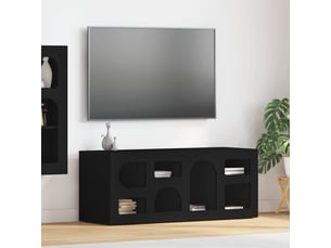 Meuble tv coloris noir 100 cm <strong></strong>  <strong></strong>