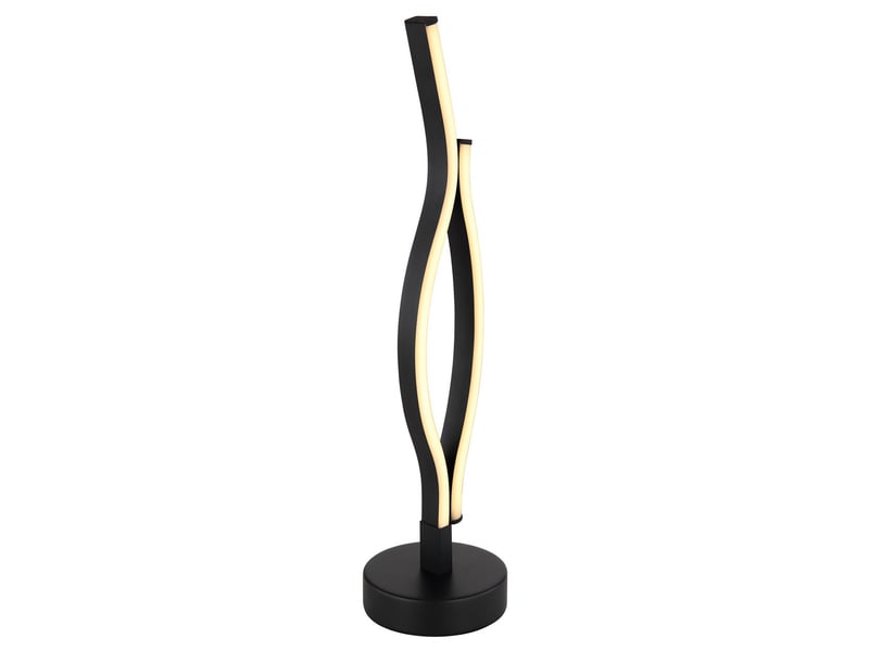  Lampe de table led intégrée noir mat 2x led 3000k  - Conforama A