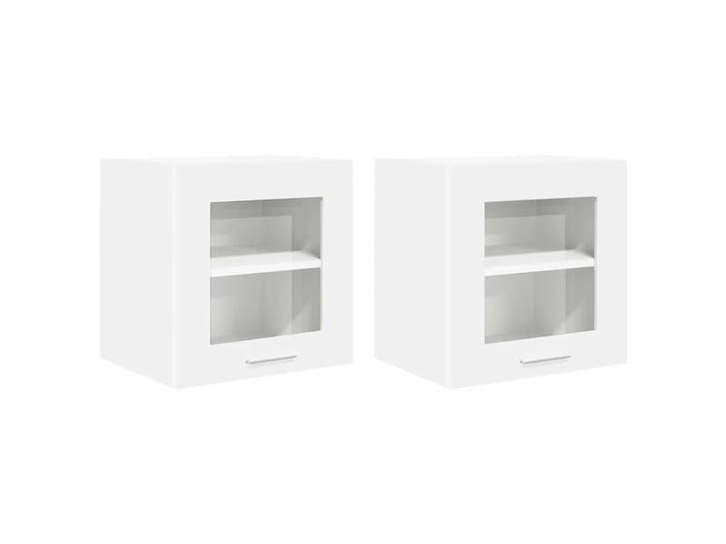  Lot de 2 armoire suspendue avec large espace de rangement style moderne cuisine 40 x 31 x 40 cm en bois d'ingénierie blanc 02_0053242  - Conforama A
