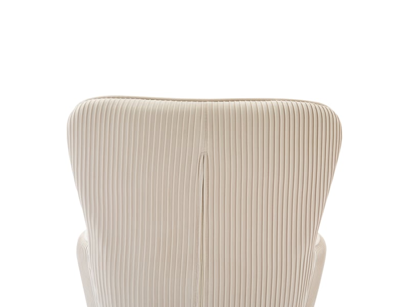  Lot de 2 chaises velours beige avec accoudoirs, dossier réglable et pieds métal argenté - design chic  - Conforama D