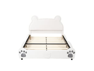 Lit simple 140x200 cm MAISONORA   coloris blanc