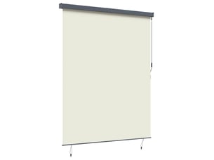 Store enrouleur, store à rouleau crème 200 x 250 cm tissu et aluminium cf44961
