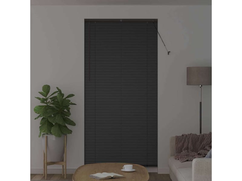 Store vénitien, store de fenêtre noir 220 x 105 cm 25 mm aluminium cf48150 - Conforama C