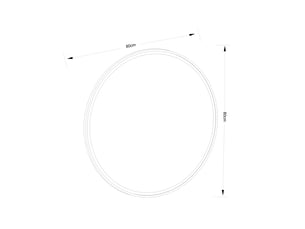 Miroir de salle de bain - mural - glass - argent - 80 x 80 x 3 cm - salle de bain