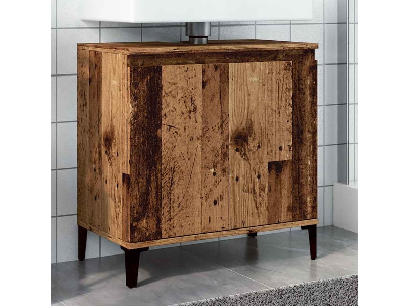  Armoire d'évier, meuble de rangement vieux bois 58x33x60 cm bois d'ingénierie  - Conforama B